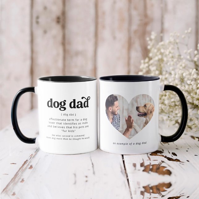 Dog Dad Custom Photo and Text Mug (Creator Uploaded)