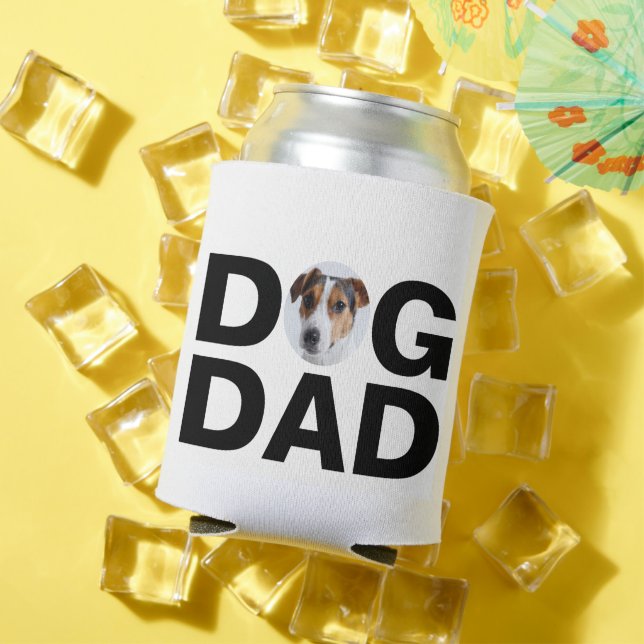 Dog Dad, Custom Photo Dad Gift Can Cooler (In Situ Summer)