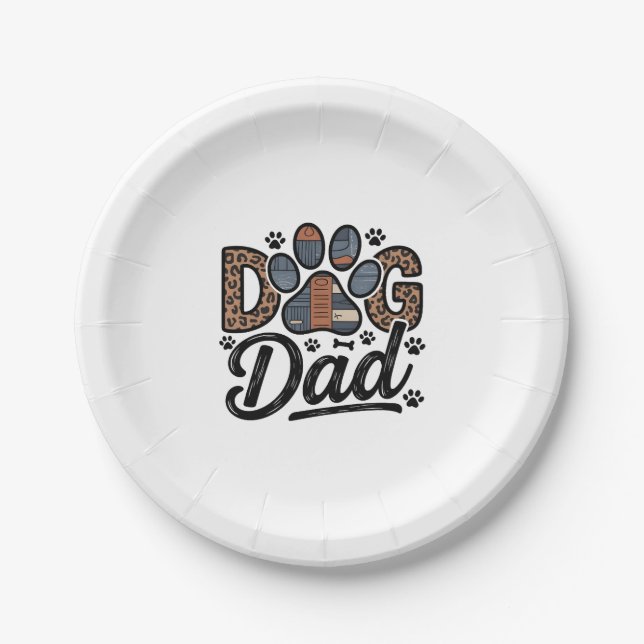 DOG Dad - Dog Lover Paper Plate (Front)