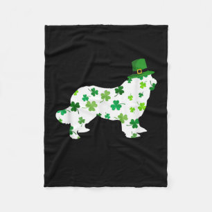 Dog Dad Dog Mum sSt Patricks Day Newfoundland Fleece Blanket