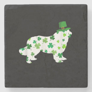 Dog Dad Dog Mum sSt Patricks Day Newfoundland Stone Coaster