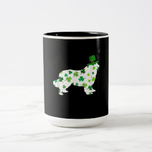 Dog Dad Dog Mum sSt Patricks Day Newfoundland Two-Tone Coffee Mug