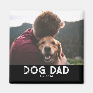 Dog Dad Established Photo Gift Magnet