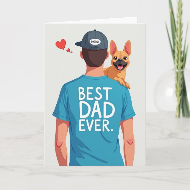 Dog Dad Ever Illustration Card (Front)
