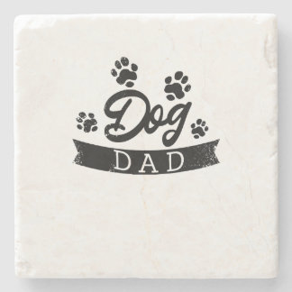 Dog Dad Funny Design - Gift idea for dogs owners o Stone Coaster
