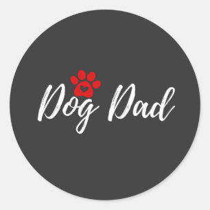 Dog Dad Gift for Dog Owners Classic Round Sticker
