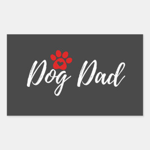 Dog Dad Gift for Dog Owners Rectangular Sticker