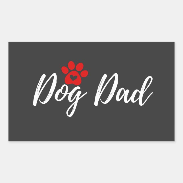 Dog Dad Gift for Dog Owners Rectangular Sticker (Front)