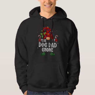 Dog dad Gnome Buffalo Plaid Matching Family Christ Hoodie