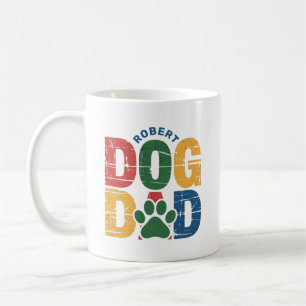Dog Dad Grunge Style Typography Coffee Mug