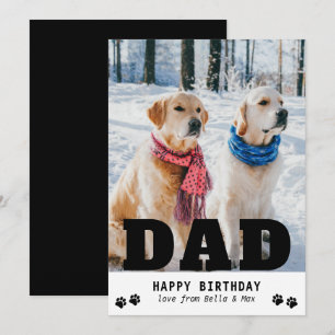 Dog Dad Happy Birthday Modern Personalized Photo