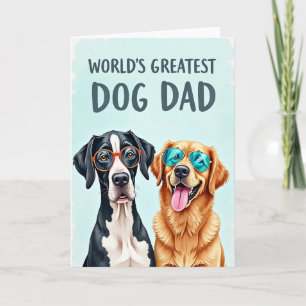 Dog Dad Happy Day Art Card