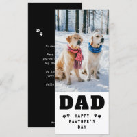 Dog Dad Happy Father's Day Paw Print Funny Photo