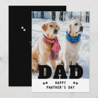Dog Dad Happy Pawthers Day Personalised Photo