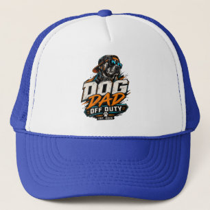 Dog Dad Off Duty Cool Sunglasses Trucker Hat