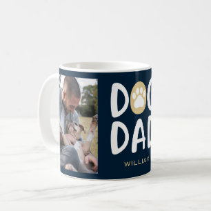 Dog Dad Paw Print Pet Photo Collage Coffee Mug Cup