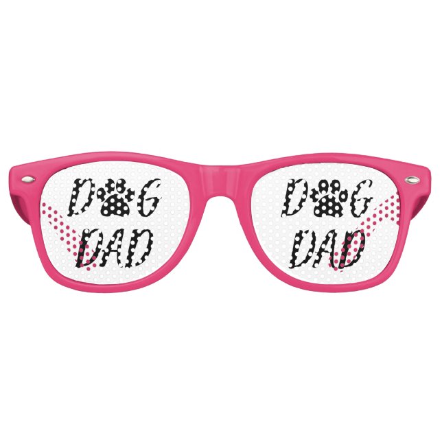 Dog Dad Paw print Retro Sunglasses (Front)