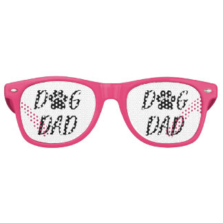 Dog Dad Paw print Retro Sunglasses