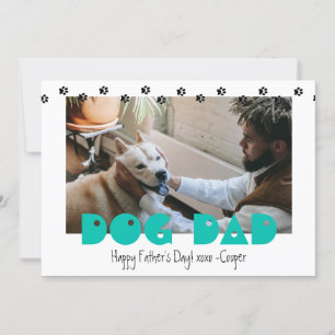 Dog Dad   Paw Prints   Custom Mother's Day Holiday Card
