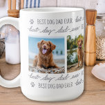 DOG DAD Personalised Pet 4 Photo Collage Coffee Mug<br><div class="desc">Dog Dad ♡... Surprise your favourite Dog Dad whether it's his birthday, Father's Day or Christmas with this super cute custom photo mug. Customise this coffee mug with your dog's favourite photo, and name. Double sided - you can different photos on each side or the same, up to you !...</div>