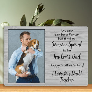 Dog Dad Personalised Pet Photo Father's Day Plaque