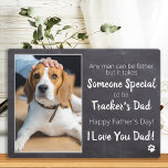 Dog Dad Personalised Pet Photo Father's Day Plaque<br><div class="desc">"Any man can be a father , but it takes someone special to be Your Dog Dad ." ! This Fathers Day give Dad a cute personalised pet photo plaque from his best friend. Personalise with the dog's name & favourite photo. Visit our collection for the best dog lover father's...</div>