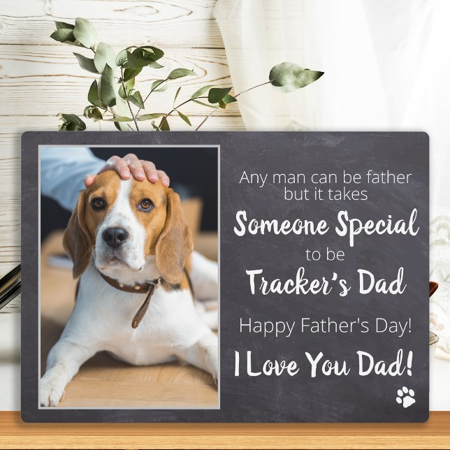 Dog Dad Personalised Pet Photo Father's Day Plaque (Creator Uploaded)