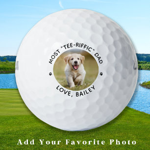 Dog Dad Personalised Pet Photo Golf Balls