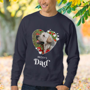 Dog DAD Personalised Pet Photo Heart Dog Lover Sweatshirt