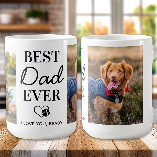 Dog Dad Personalised Pet Photos Fathers Day Coffee Mug (Creator Uploaded)