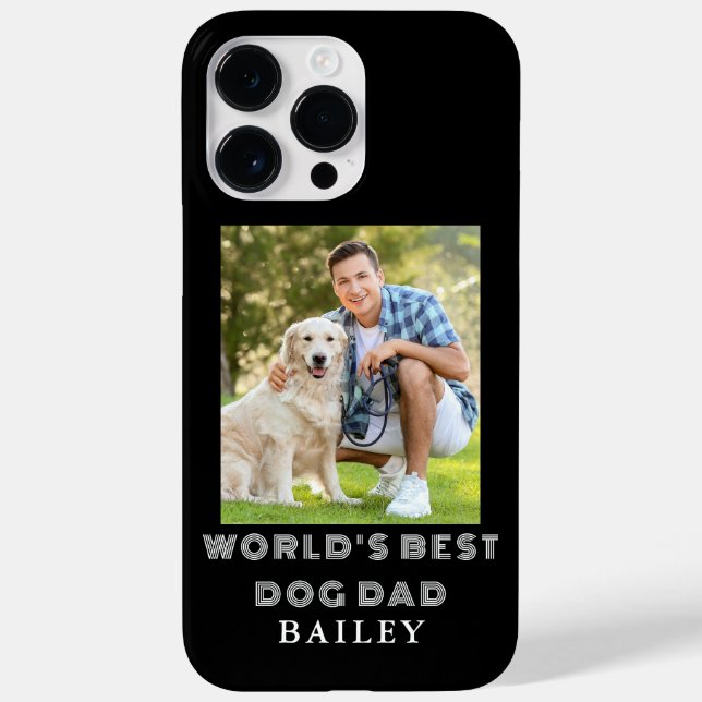 Dog Dad Photo Name Case-Mate iPhone Case (Back)