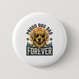 Dog Dad Shirt Vintage Golden Retriever Retro Desig 6 Cm Round Badge