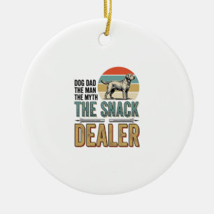 Dog Dad Snack Dealer Vintage Dog Lover Shirt_1 Ceramic Ornament