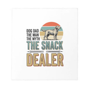 Dog Dad Snack Dealer Vintage Dog Lover Shirt_1 Notepad
