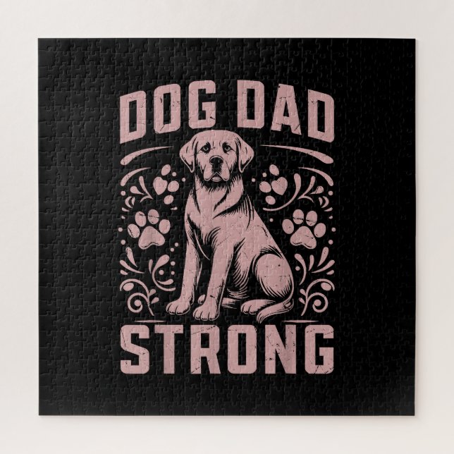 Dog Dad Strong Dog Dad Jigsaw Puzzle (Vertical)