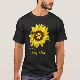 Dog Dad Sunflower Love Dogs And Flowers T-Shirt