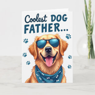 Dog Dad Teal Bandanna Card