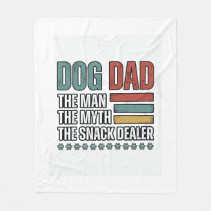 Dog Dad The Snack Dealer Vintage Paw Print Shirt_1 Fleece Blanket