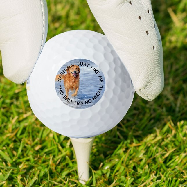 Dog Dad This Has No Recall Funny Photo Golf Balls (Creator Uploaded)