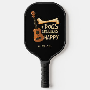 Dog Dad Ukulele Player Musician Personalised Pickleball Paddle
