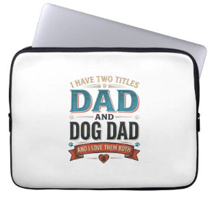 Dog Dad Vintage Engraving T-Shirt Design_1 Laptop Sleeve