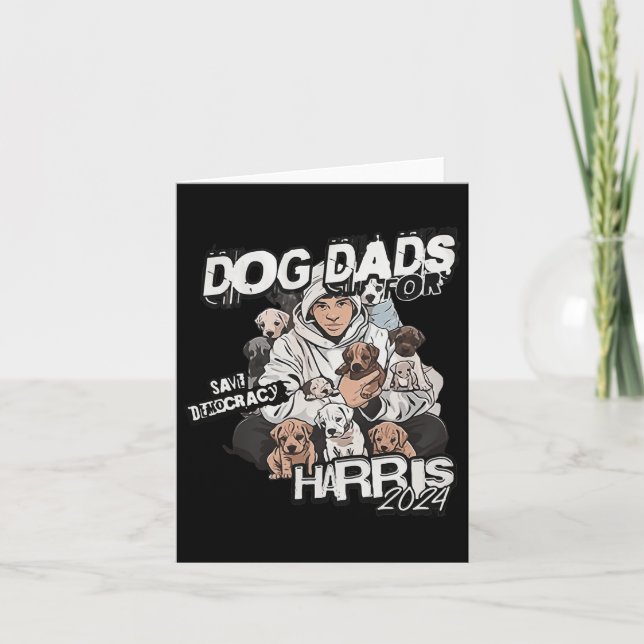 Dog Dads For Kamala Harris  Card (Front)