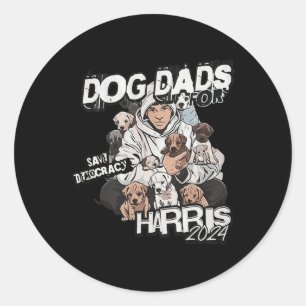 Dog Dads For Kamala Harris Classic Round Sticker