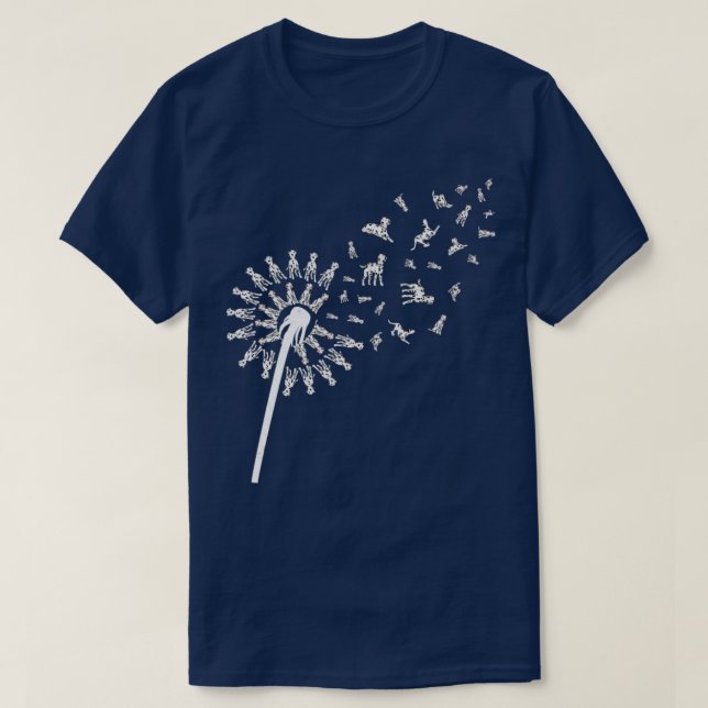 Dog Dandelion Dog Lover Pet Dog Owner Dog Breed Da T-Shirt (Design Front)