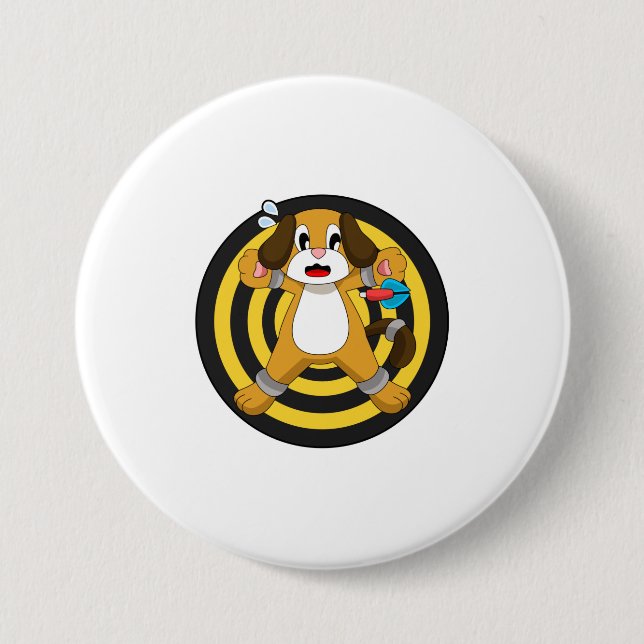 Dog Darts Dart Dartboard 7.5 Cm Round Badge (Front)