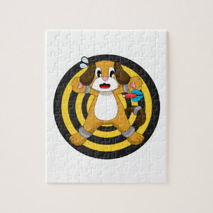 Dog Darts Dart Dartboard Jigsaw Puzzle