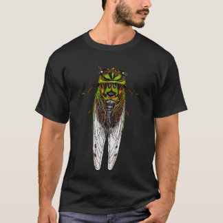 Dog Day Cicada Insect Nature Illustration 2 T-Shirt