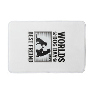 Dog Day Man’s Best Freind Vintage Bath Mat