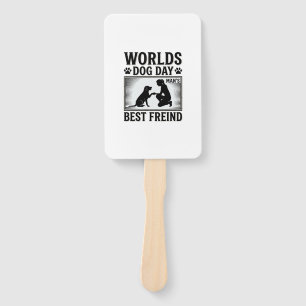 Dog Day Man’s Best Freind Vintage Hand Fan