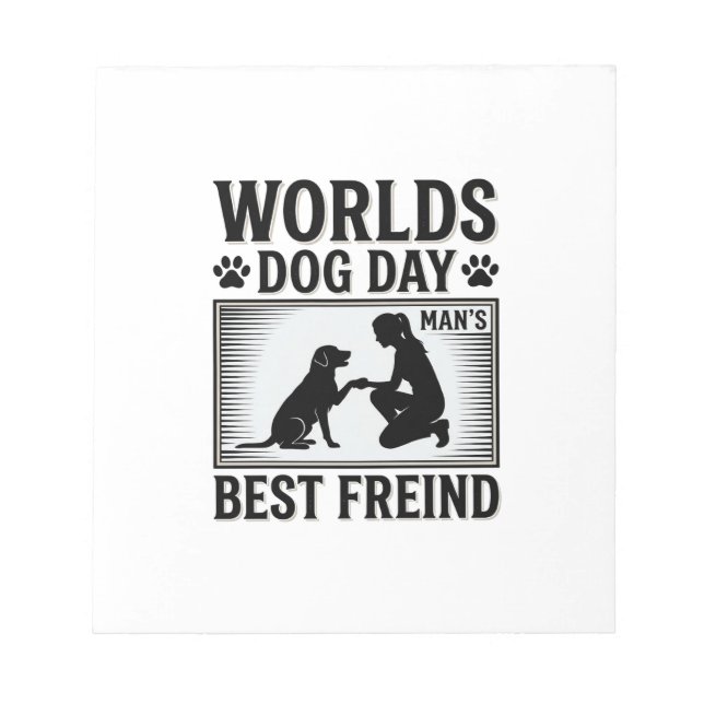Dog Day Man’s Best Freind Vintage Notepad (Front)